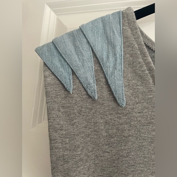 Motel Rocks Grace Dress - Grey and Blue - Size L / 14 - Picture 3 of 6